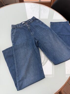 Closed Denim Jeans in Medium Blue Trouser mid rise